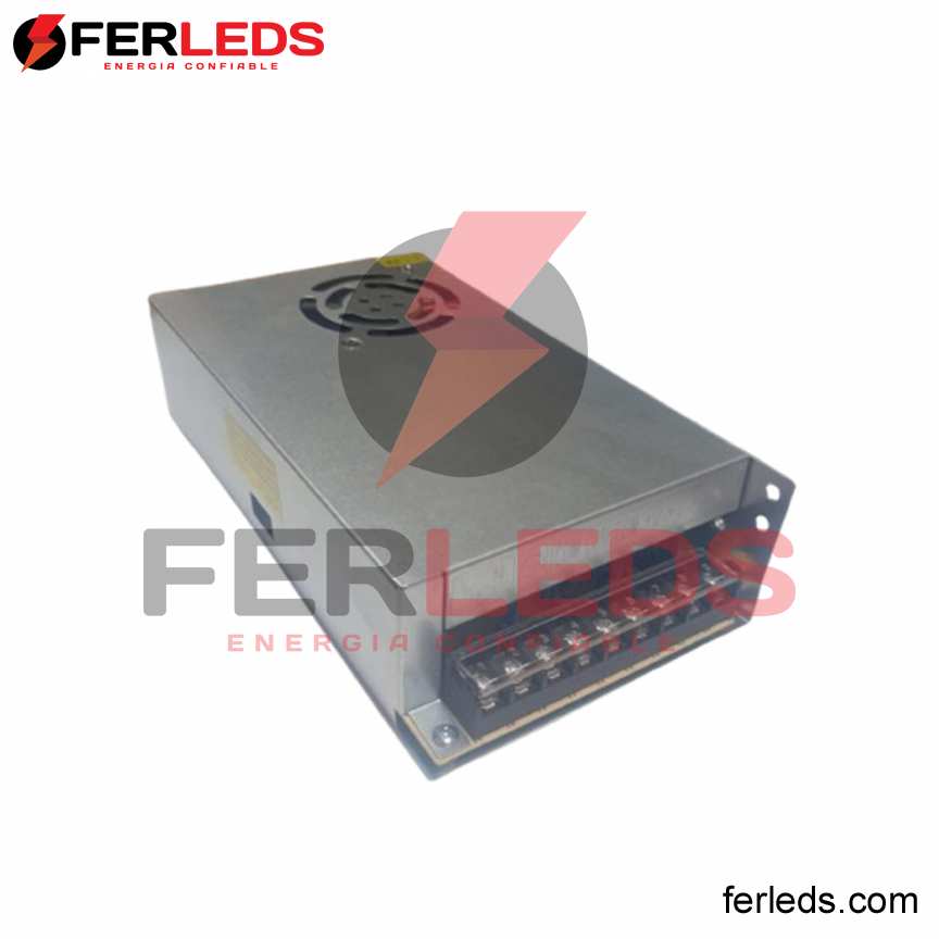 FERLEDS - TRANSFORMADOR METALICO CON CULER 20A - 12V - 250W