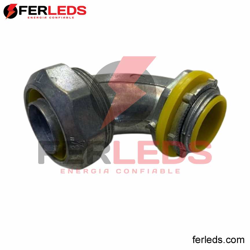 FERLEDS - CONECTOR CURVO HERMETICO 3/8 UL