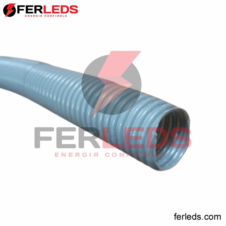 FERLEDS - TUBERIA CORRUGADO GRIS PVC 3/8 - ROLLO 100 M