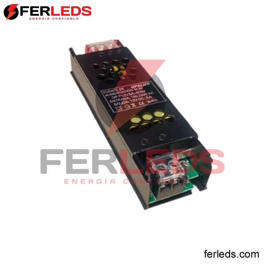 OPALUX FUENTE DE ALIMENTACION SLIM 60W - 12V - 5A
