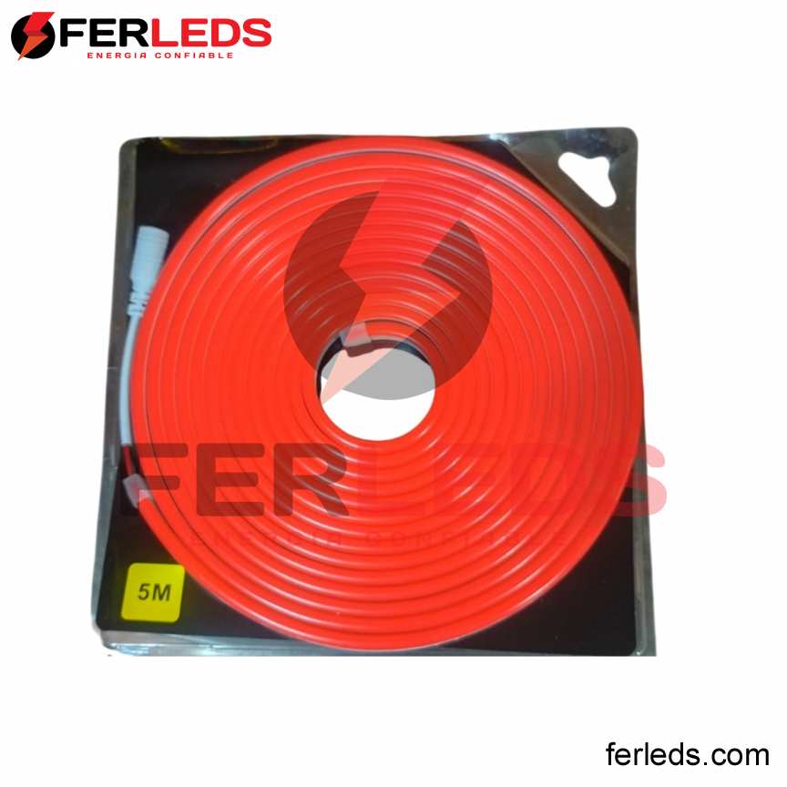 FERLEDS. NEON LED FLEXIBLE ROJO - 12V - 5 MTS