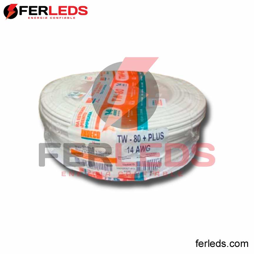 FERLEDS. INDECO CABLE TW-80 + PLUS -  14 AWG - BLANCO