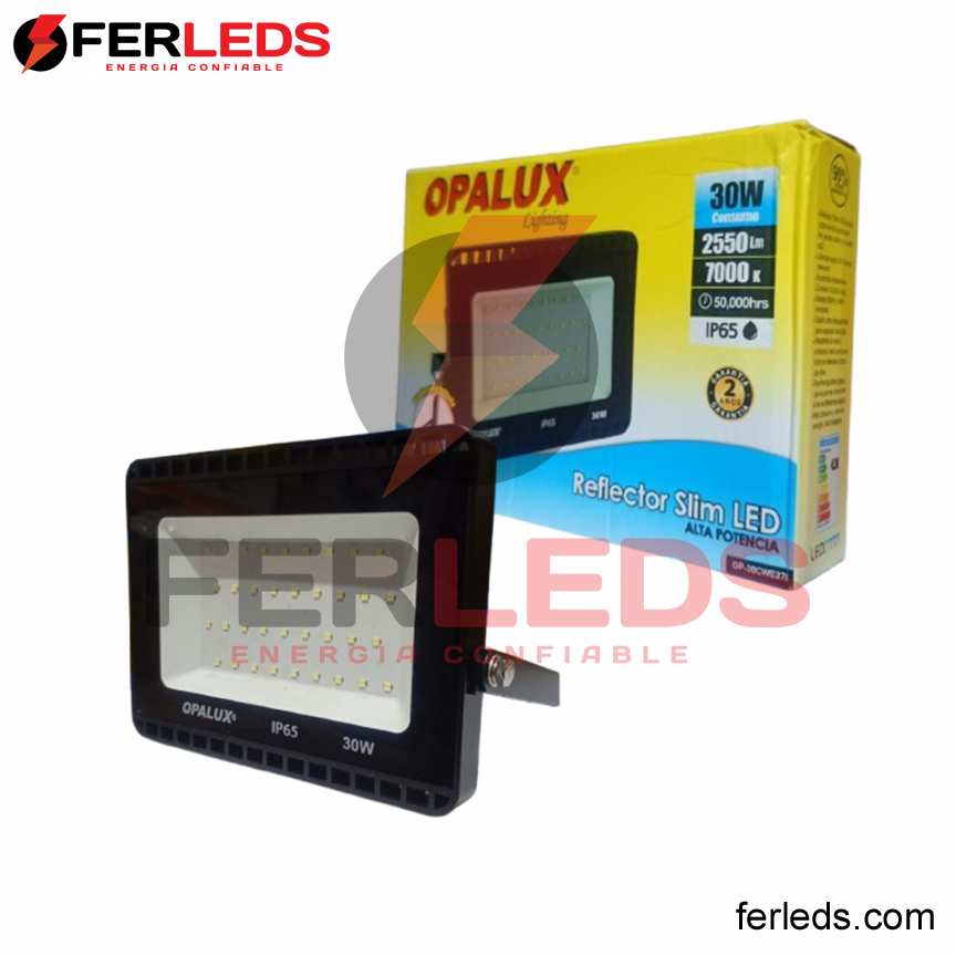 OPALUX REFLECTOR SLIM LED 30W - 7000K - BLANCO