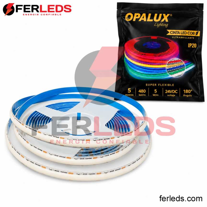 Opalux: Tira LED COB 24V Neutra 5m  0P-LSCB-NW