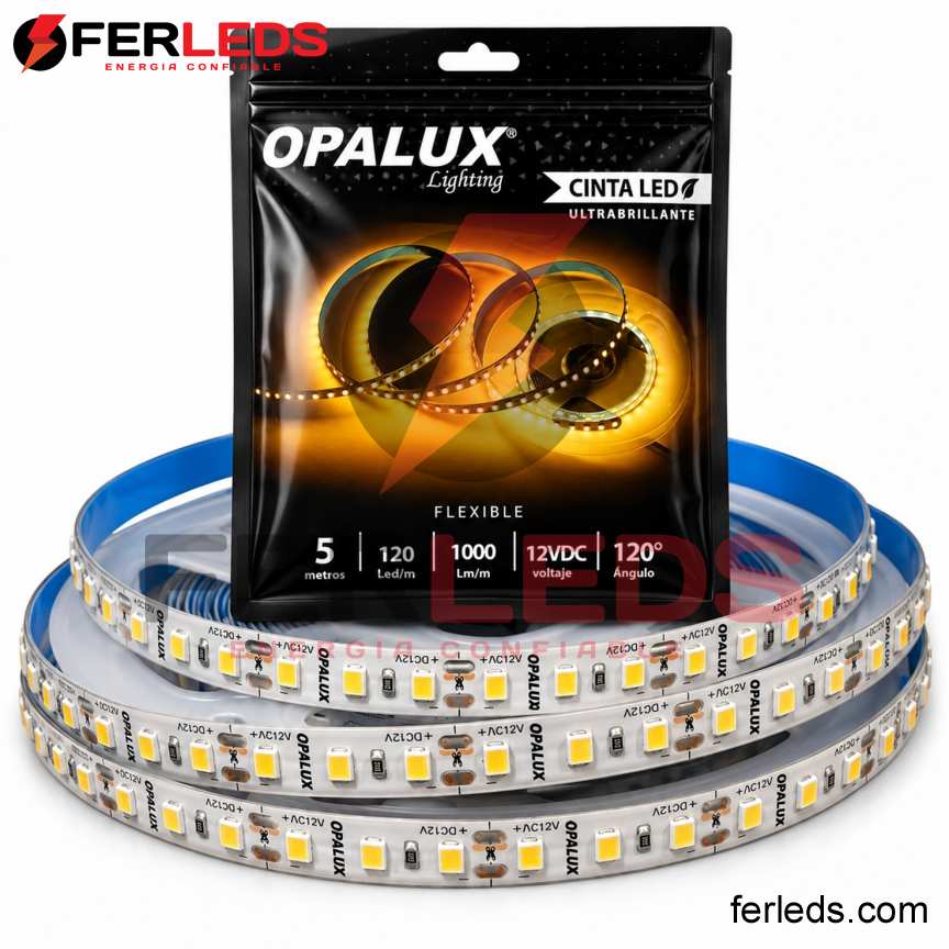 Opalux | Tira LED 12V Blanca 120LED/m 5m OP-LS28120-CW