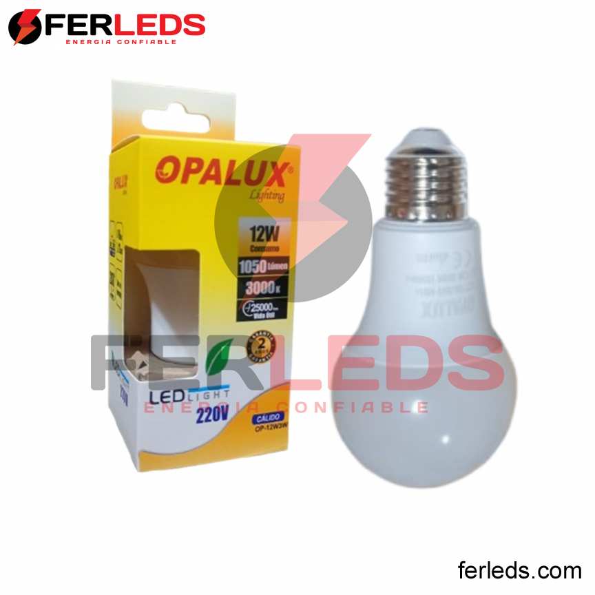 OPALUX FOCO LED CALIDO 12W - 3000K - E27