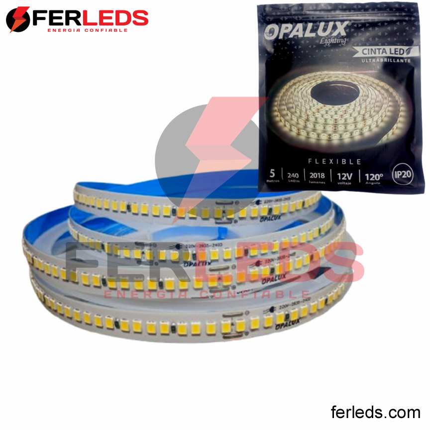 Ferleds. OPALUX CINTA LED 3000K - 2835(240) - 12V (CALIDO)