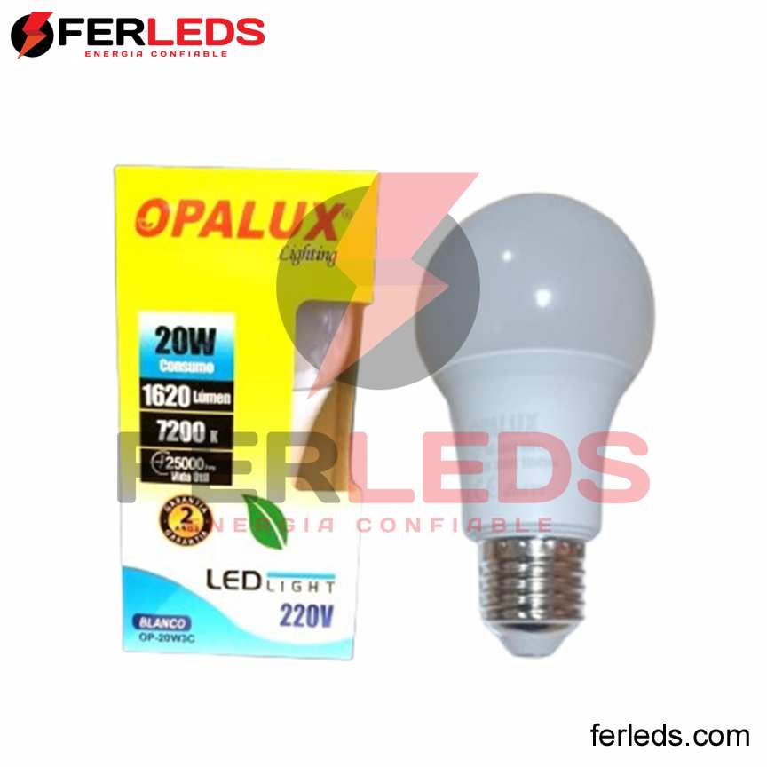OPALUX FOCO LED BLANCO 20W - 7200K - E27