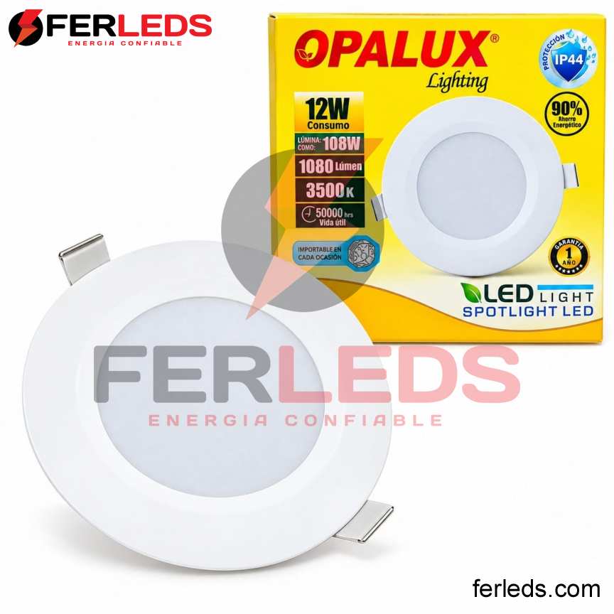 Spot LED Empotrable 12W Luz Calida para Caja Octogonal | Opalux