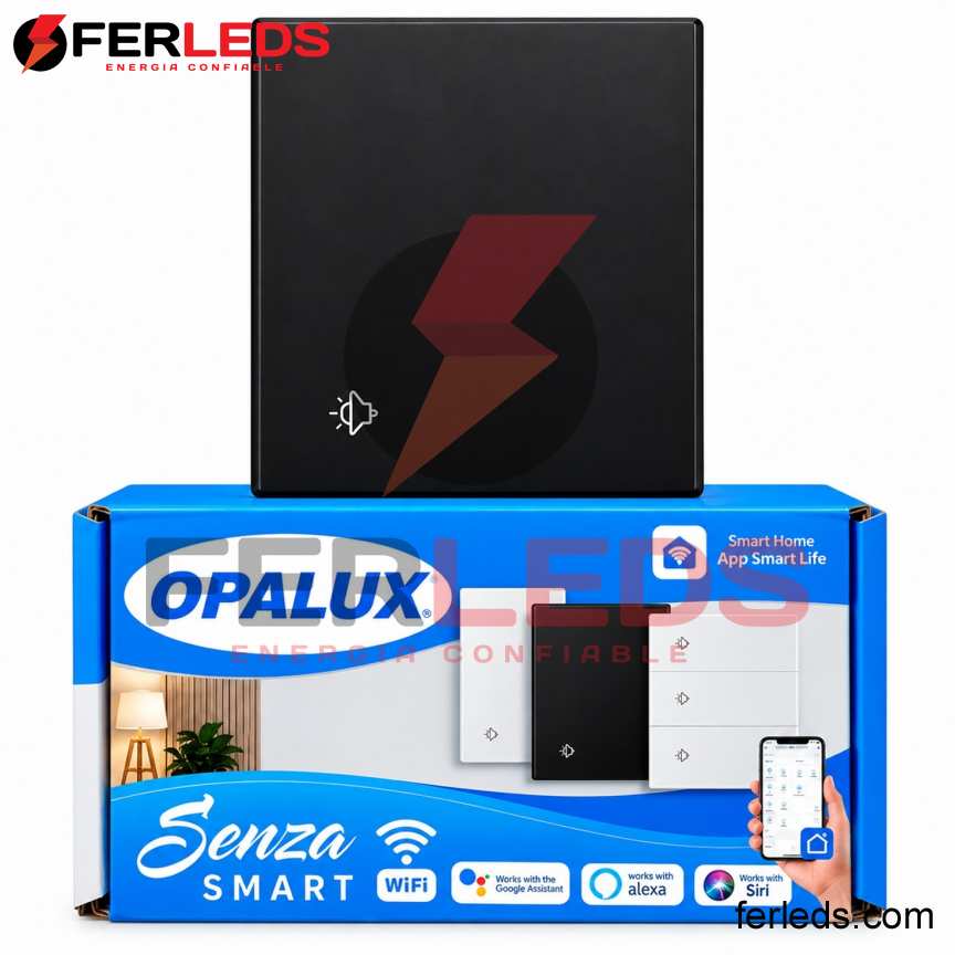 Interruptor simple Inteligente WiFi Táctil para Luz | Opalux