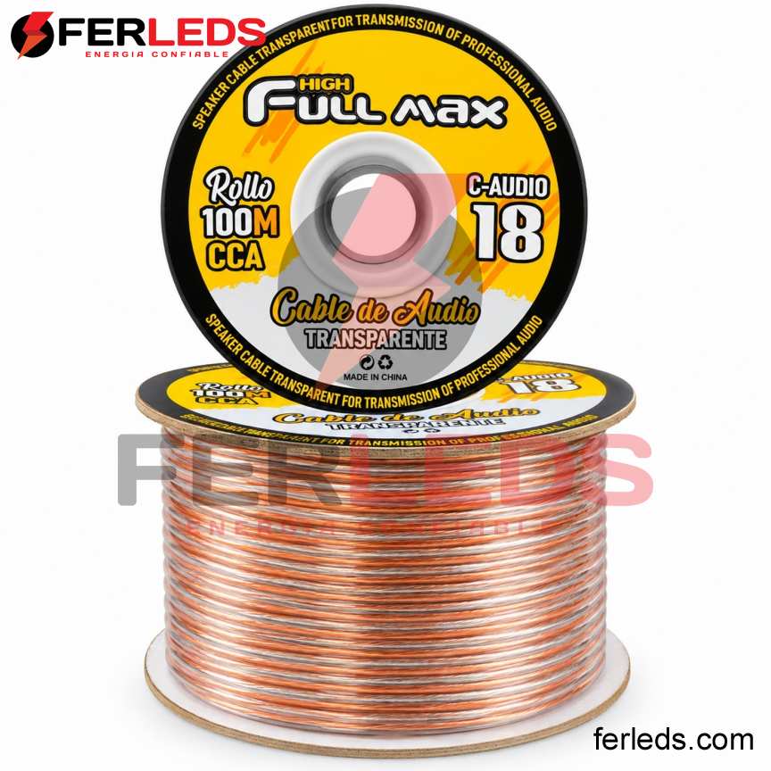 Cable Mellizo Transparente 2x18 AWG