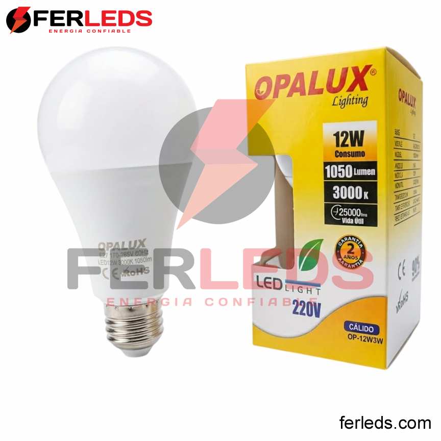 Opalux | Foco LED 12W luz cálida | OP-12W3W