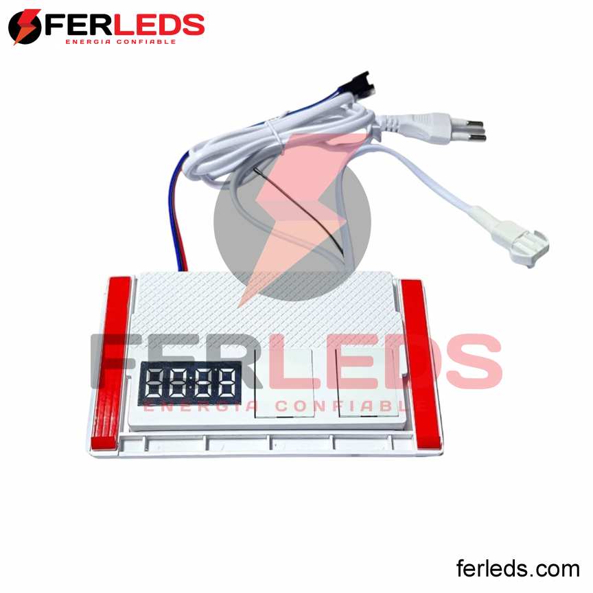 INTERRUPTOR TACTIL  DE ESPEJO  220V - 5 A - 3T - HORA - CLIMA - FECHA