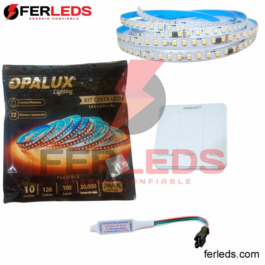 OPALUX KIT CINTA LED SECUENCIAL  4000K - 126L/M  - 24V (NEUTRO)