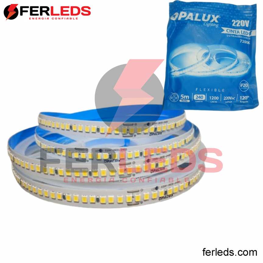 Ferleds. OPALUX CINTA LED 6000K - 2835(240) - 220V (BLANCO)