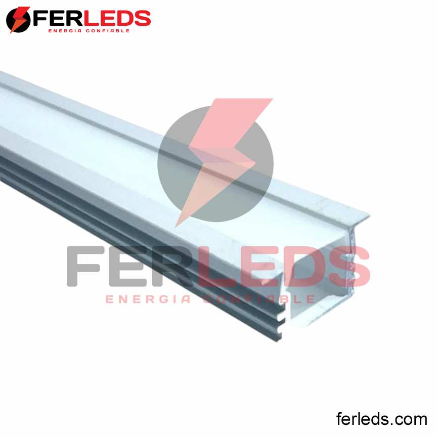 PERFIL DE ALUMINIO GRIS  MODELO EMPOTRADO -  2 METROS - PROFUNDO